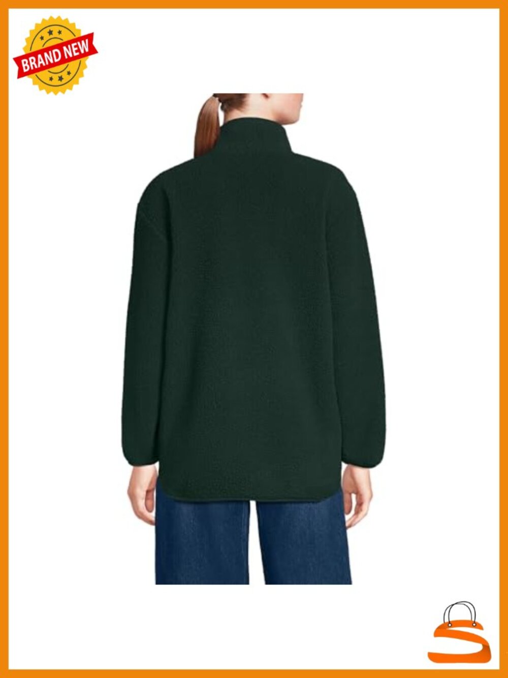 Sherpa Fleece Full Zip Jacket Stand Collar Pockets Cozy Warm Layer